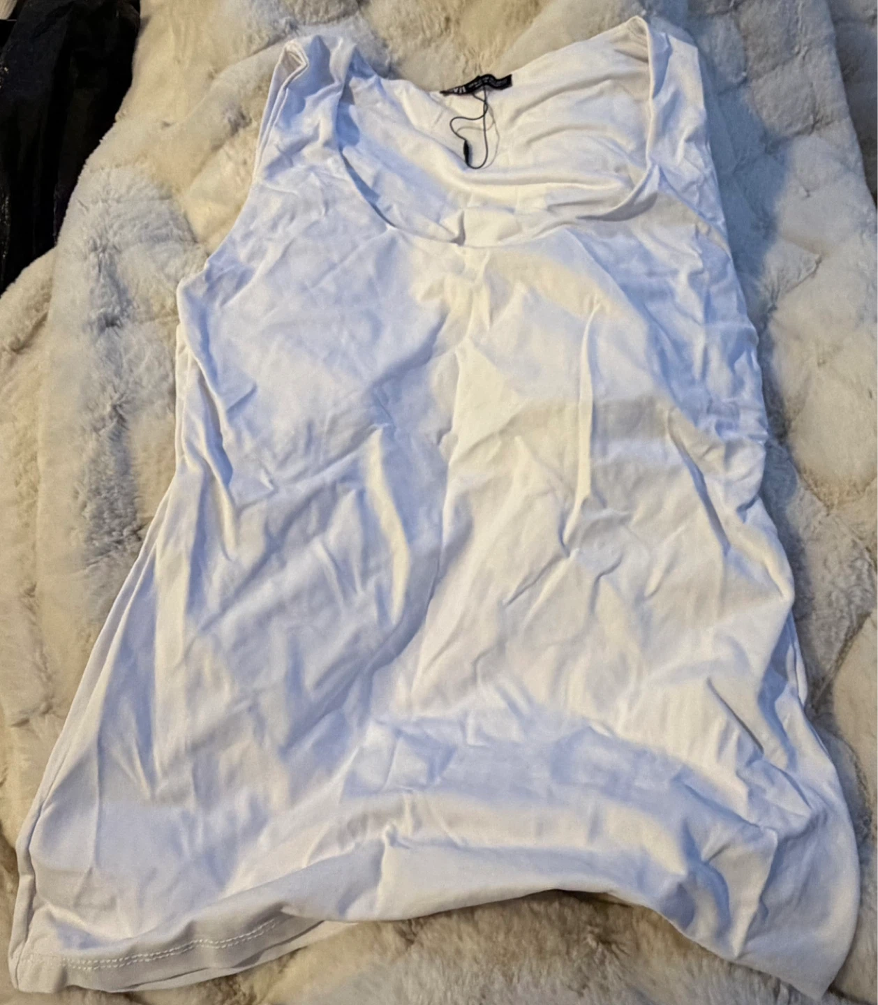 Zara White Tank Top - Size Medium