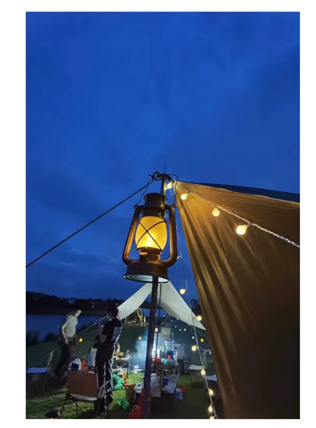 Vintage Style LED Lantern with Flame Effect - photo 2