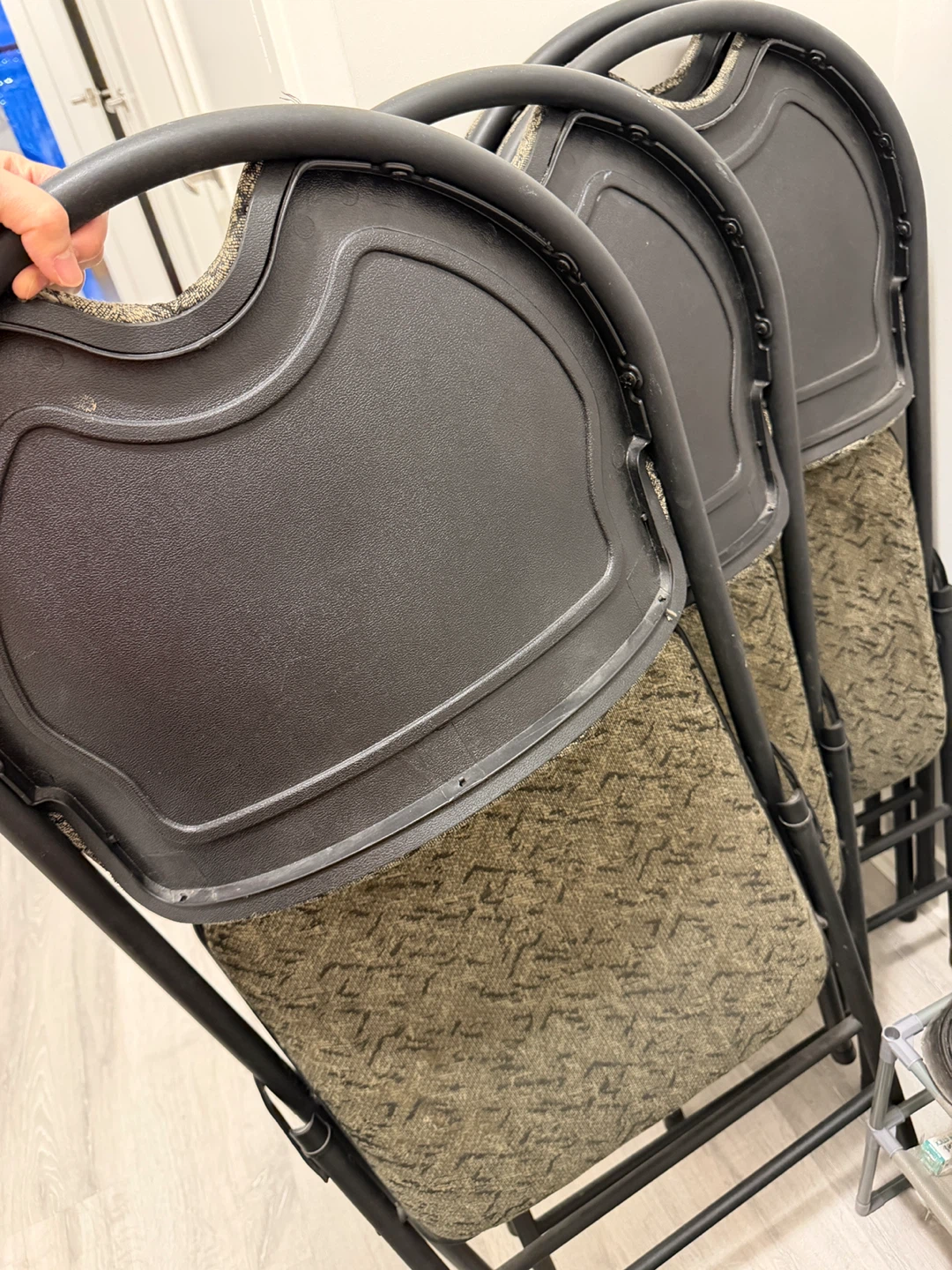 Set of 4 Folding Chairs with Padded Seats ($40 for all)
