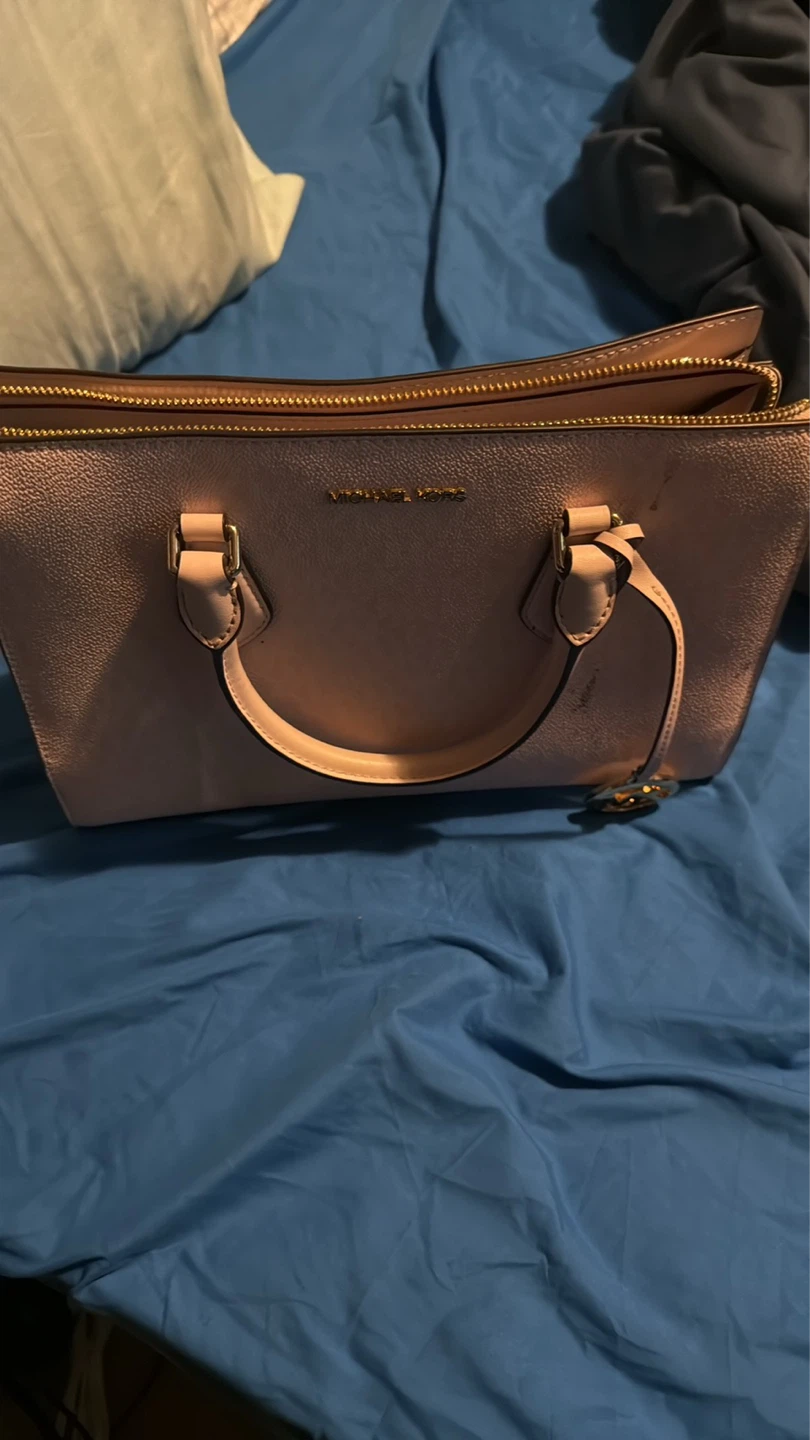 Michael Kors Pink Leather Satchel Handbag