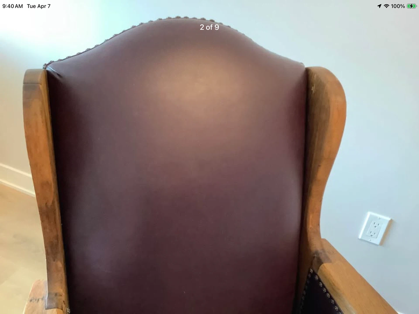 Ant/Vt Arts & Crafts Oak and Leather Mission Chair - photo 2