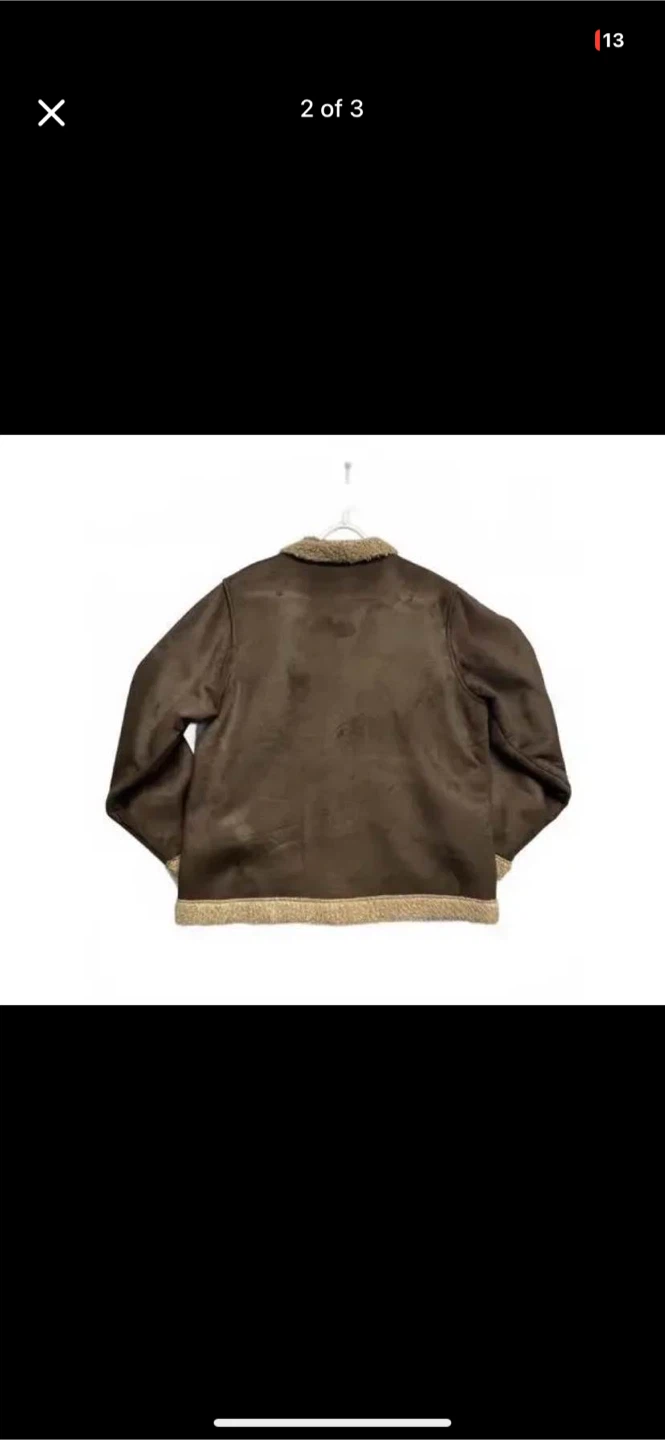 Woolrich Brown Suede Sherpa Lined Jacket - photo 2