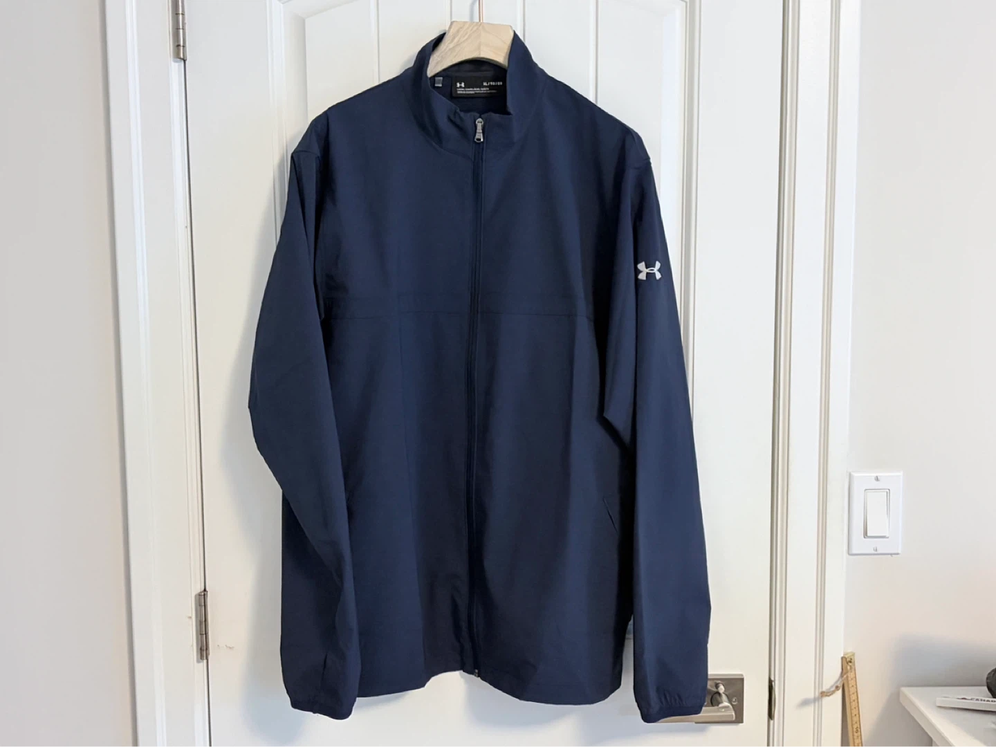 Under Armour Navy Blue Full Zip Light Jacket Windbreaker Size XL