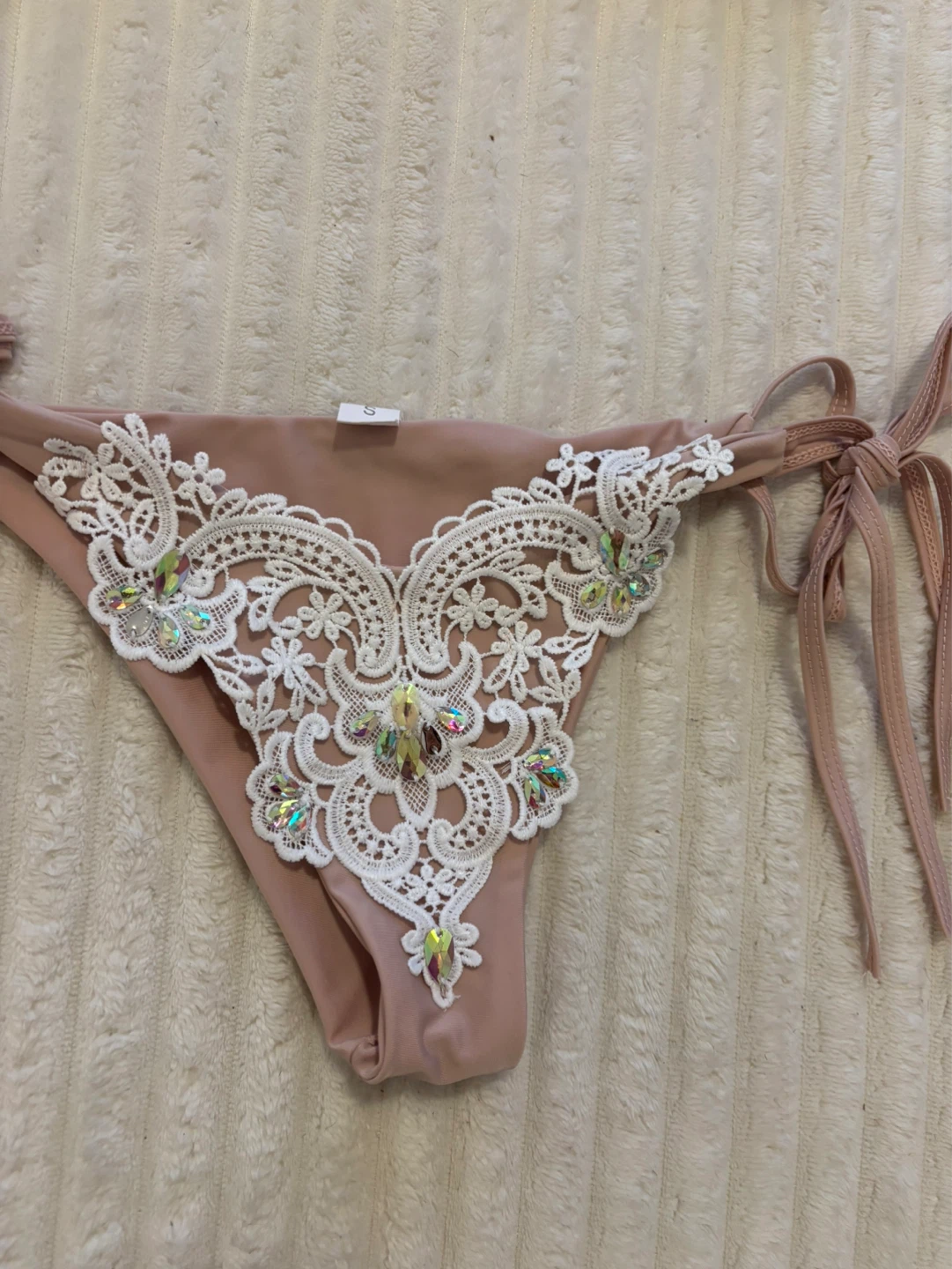 Embellished Lace Bikini Set - - Size S - photo 3