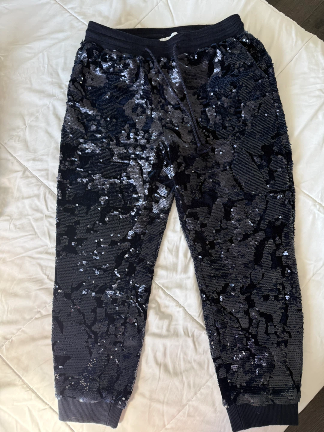 Anthropologie Sequin Joggers Size M