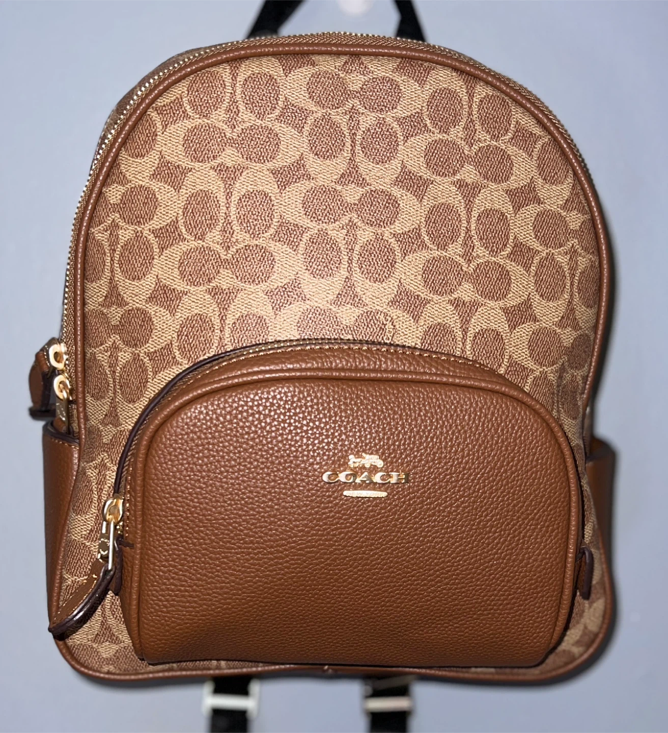 Coach Signature Canvas & Leather Backpack