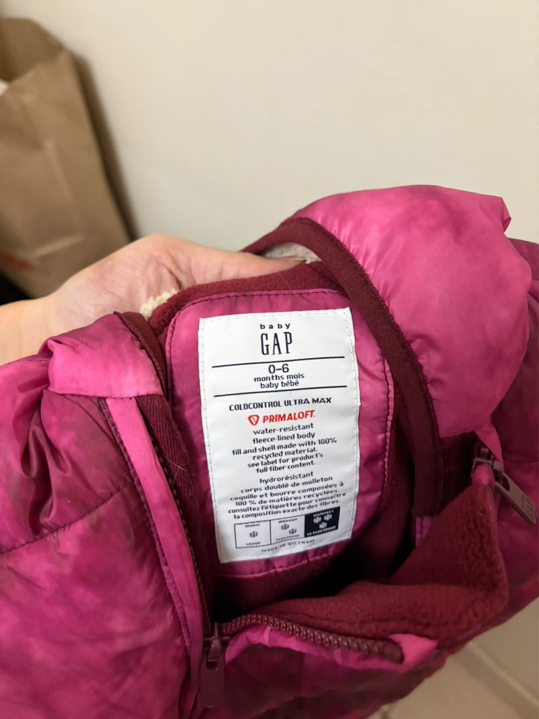 Gap Baby Puffer Snowsuit 0-6 Months - photo 3