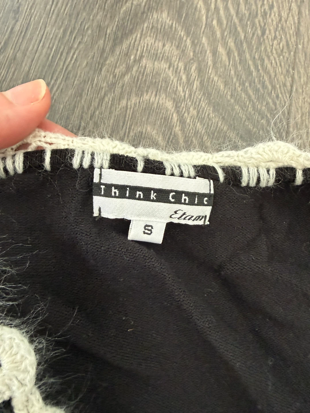 Chic Etam Black Embroidered Cardigan Size S - photo 3