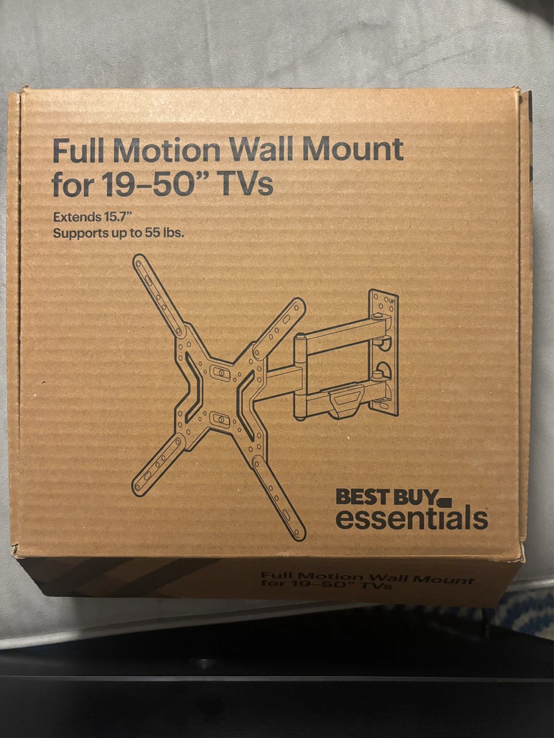 Full Motion TV Wall Mount for 19-50" TVs