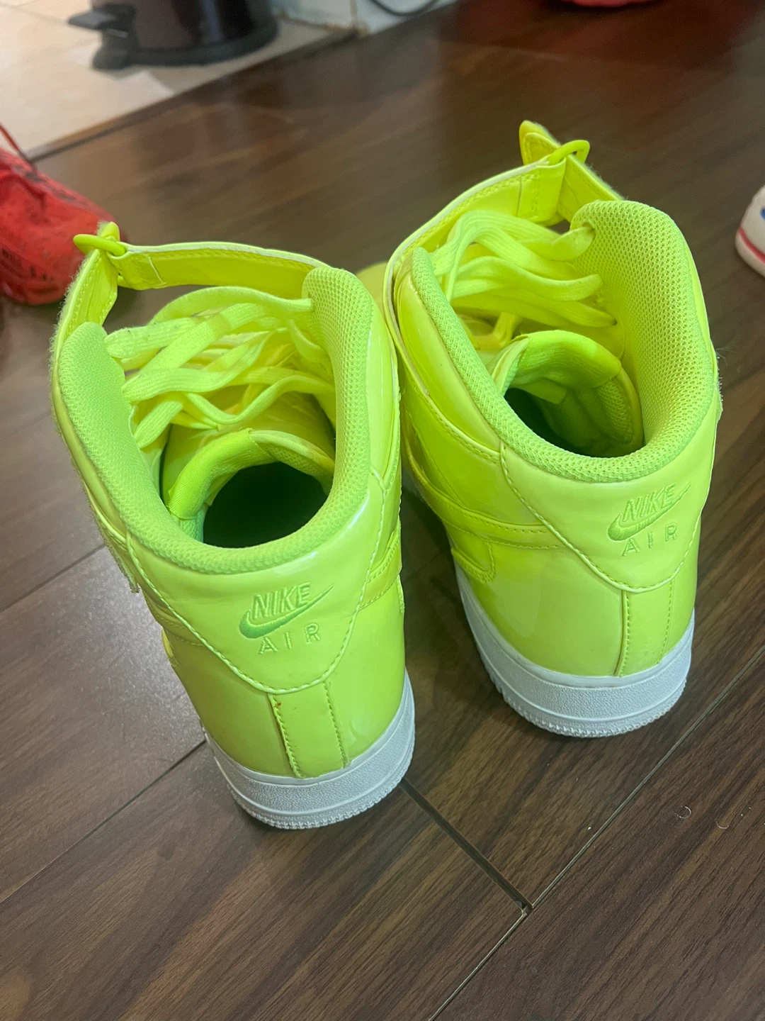 Nike Air Force 1 High Neon Yellow Sneakers - photo 2