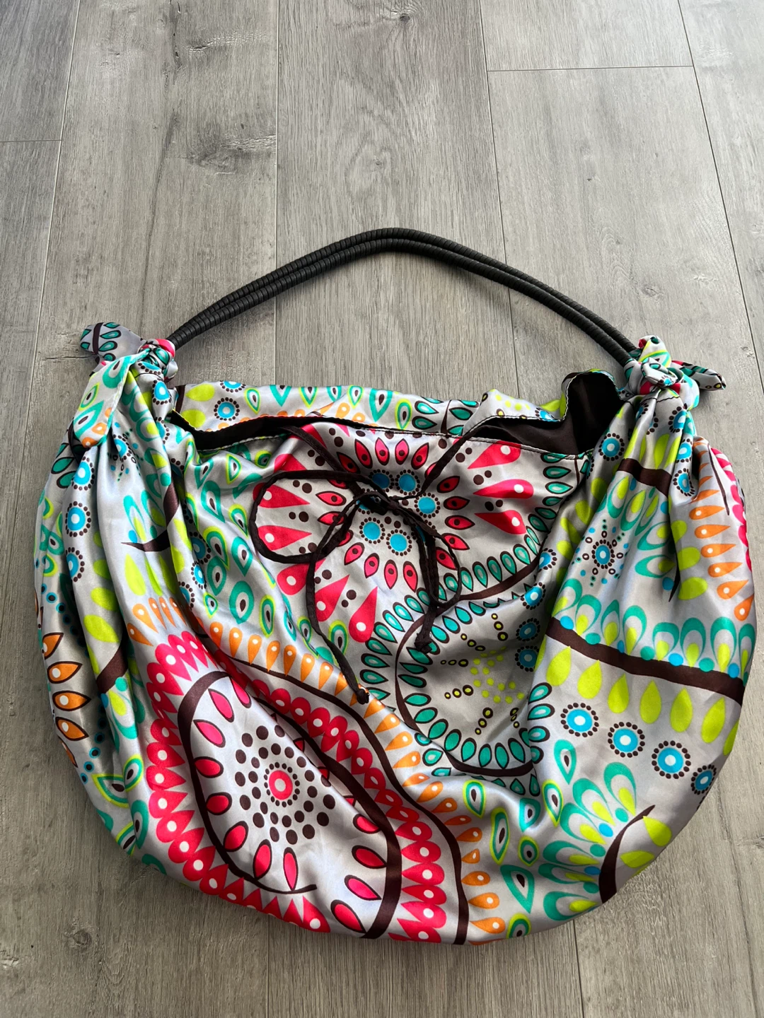 Colourful Paisley Drawstring Hobo Bag by Old Navy