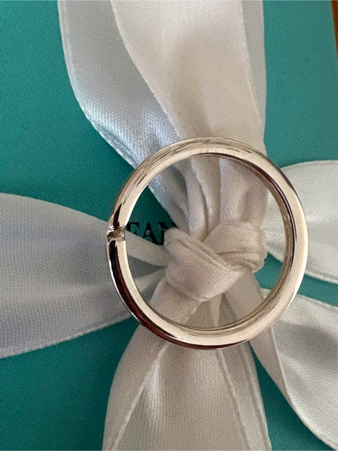 💯 Authentic BRAND NEW Tiffany and Co. Silver Key Ring - photo 3