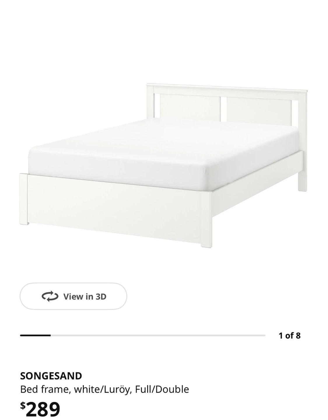 Bed frame, Full/Double without mattress