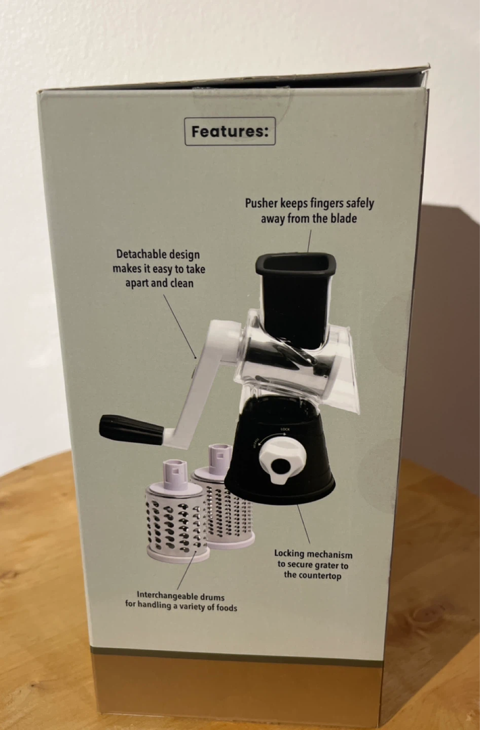 Simply Served Countertop Grater with 3 Stainless Steel Drums - photo 2