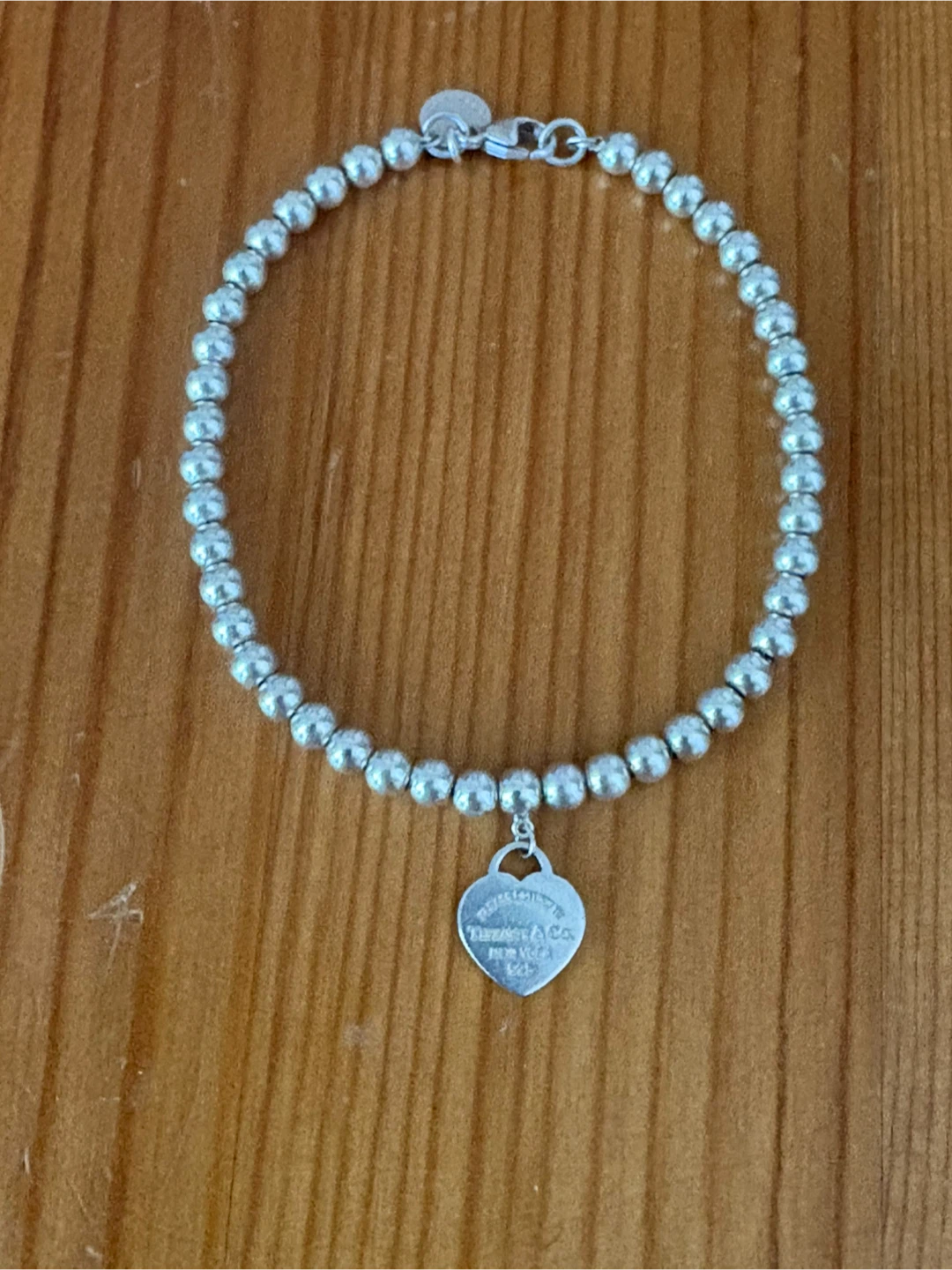 💯 Authentic Tiffany and Co. RTT Heart Tag Bead Bracelet - photo 2
