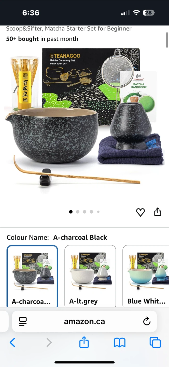 TEANAGOO Matcha Ceremony Set, 7 Pcs Matcha Whisk Set