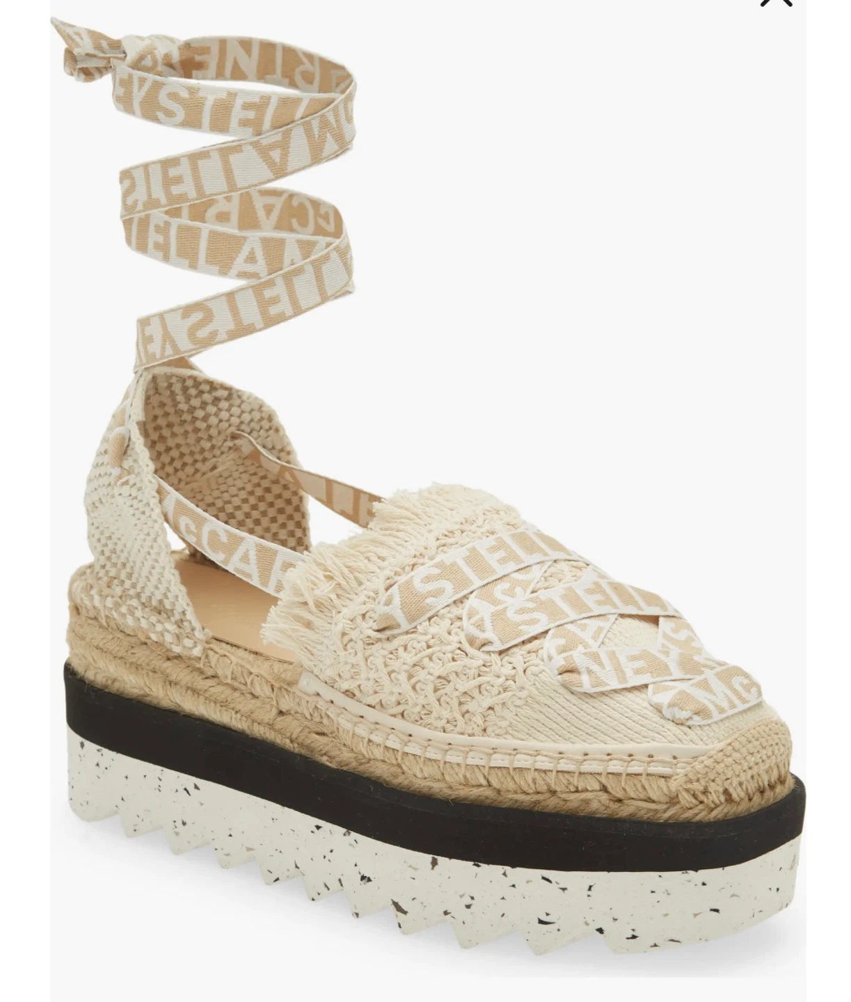 Stella McCartney Gaia Logo Strap Espadrille (Size 8 Women)