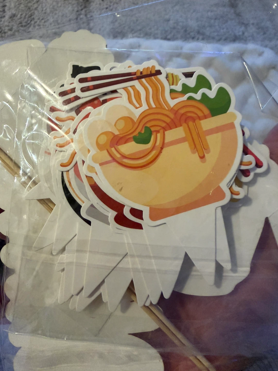 Happy Birthday Ramen Cake Topper + cupcake toppers - photo 2