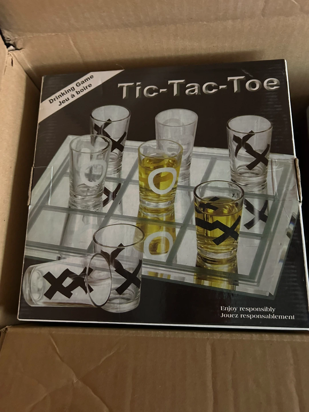 Tic-Tac-Toe Drinking Game Glasses