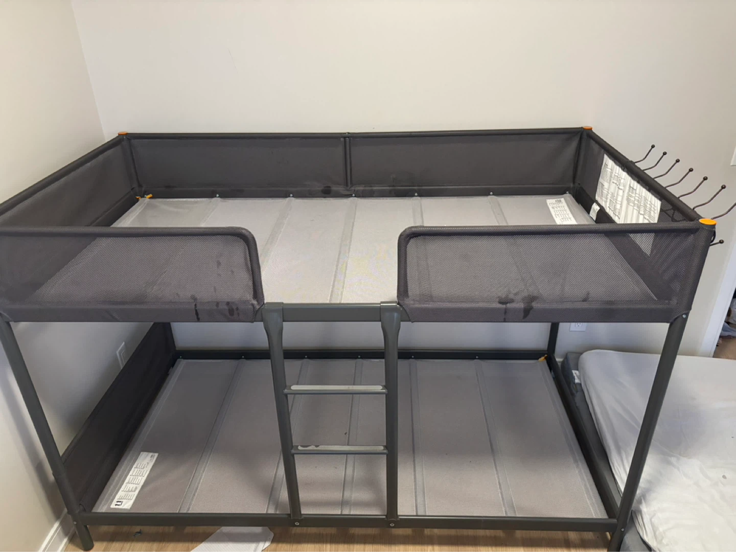 Bunk bed frame, dark gray twin without mattress - photo 3