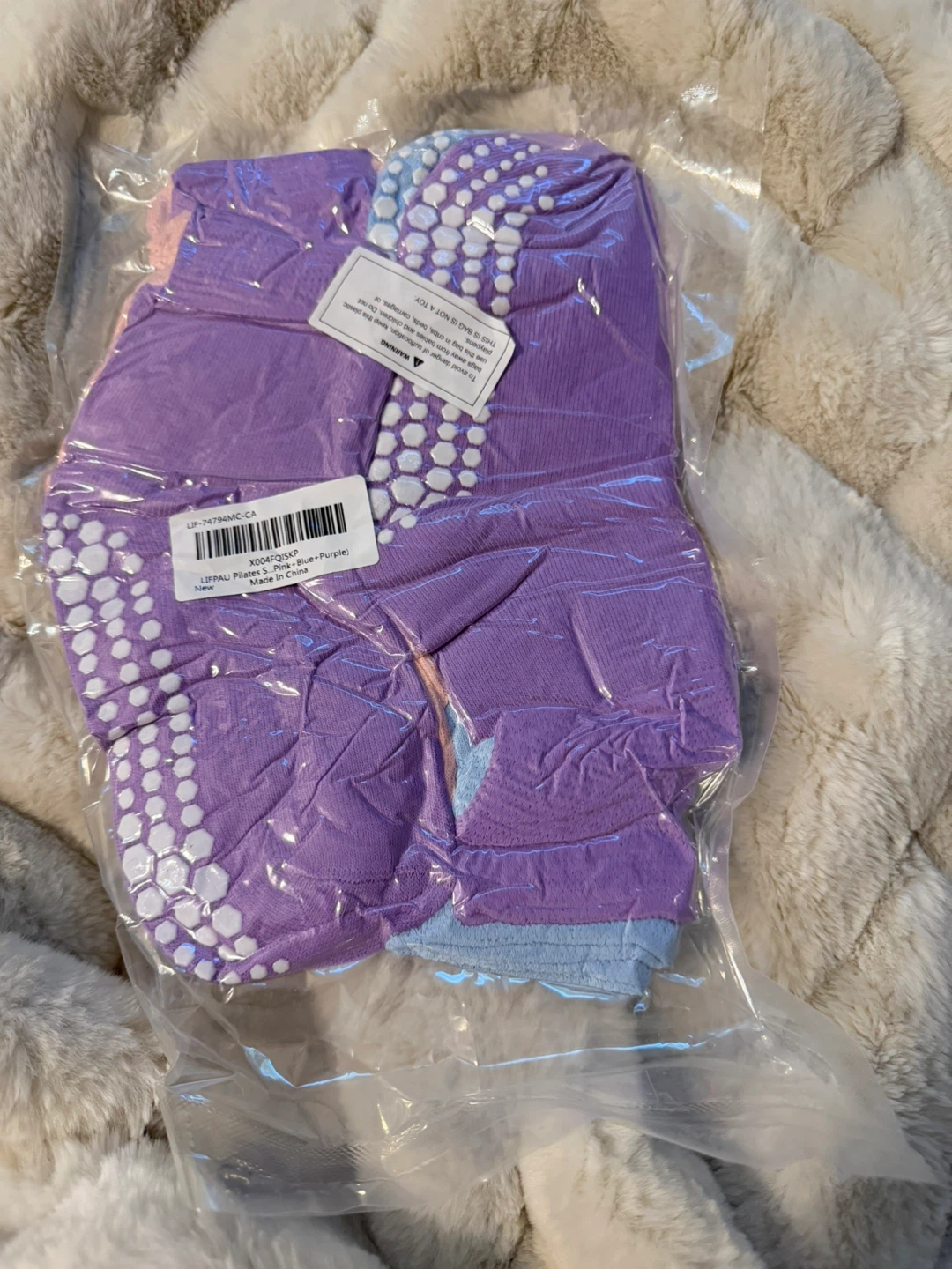 Grip Socks 4-Pack - Blue & Pink