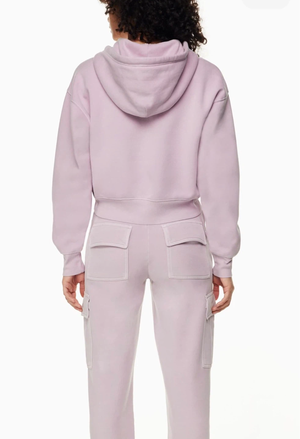 TNA cozy fleece boyfriend zip hoodie size XS- Lite lilac - photo 3