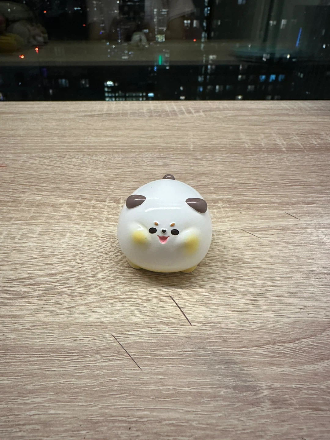 Cute White & Brown Dog Figurine