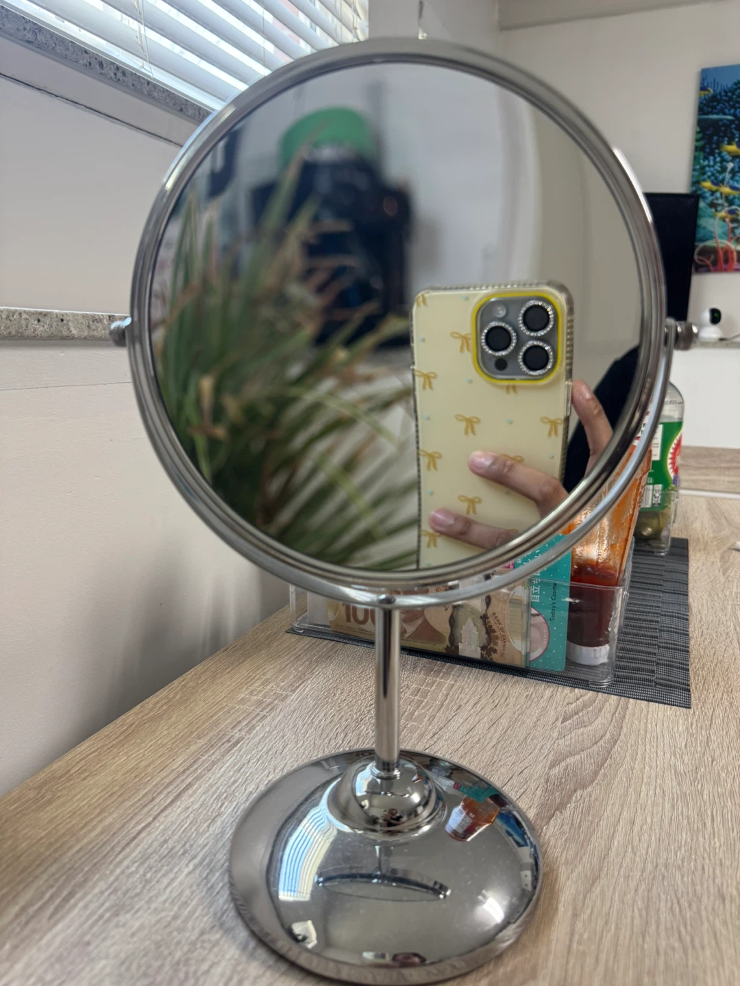 Silver Desktop Vanity Mirror