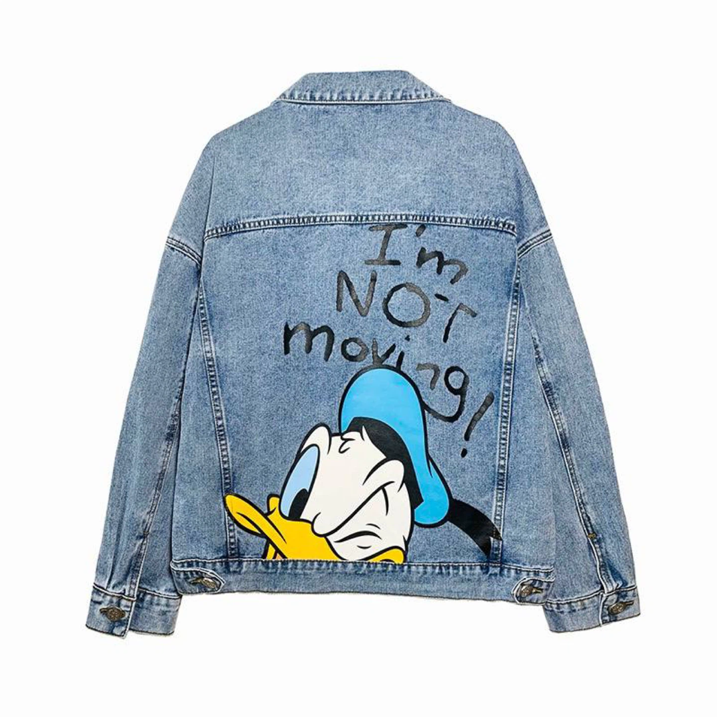 Denim Jacket with Donald Duck Graphic - photo 5