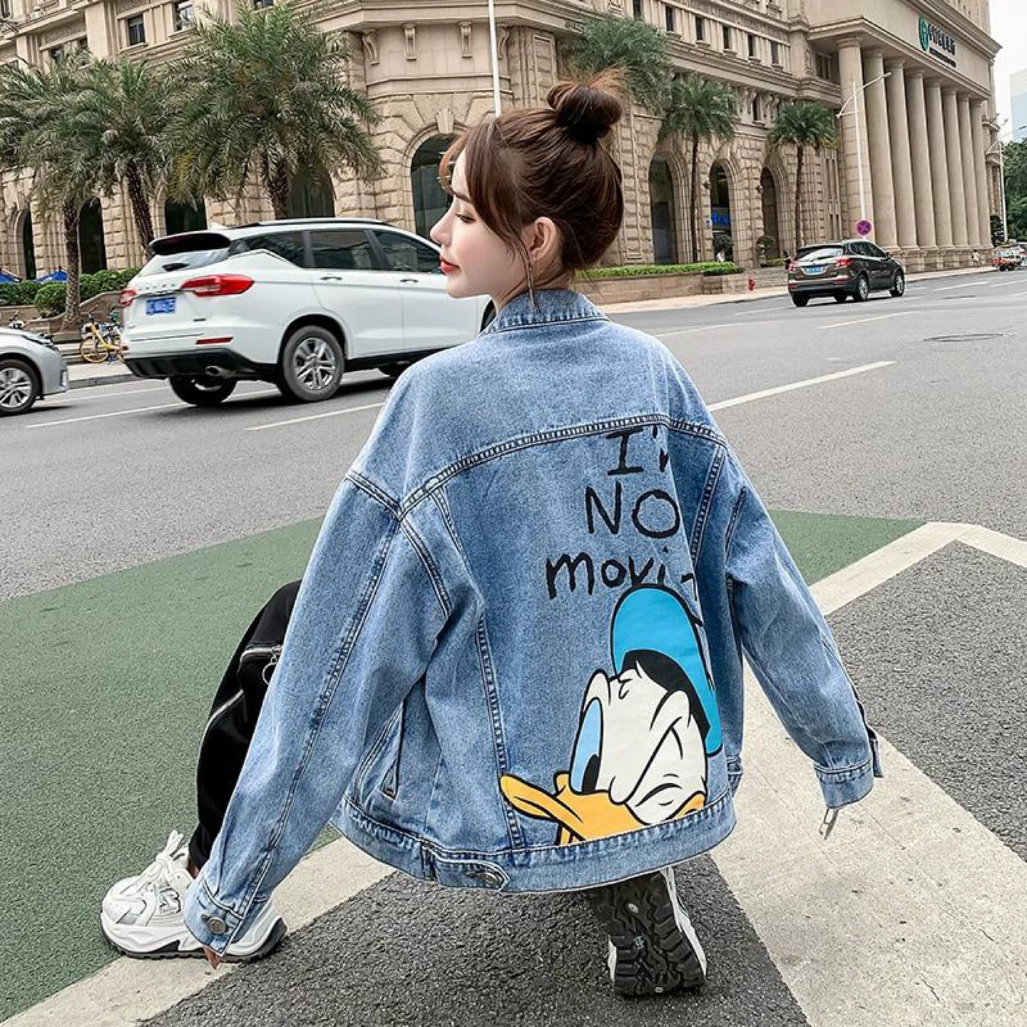 Denim Jacket with Donald Duck Graphic - photo 2