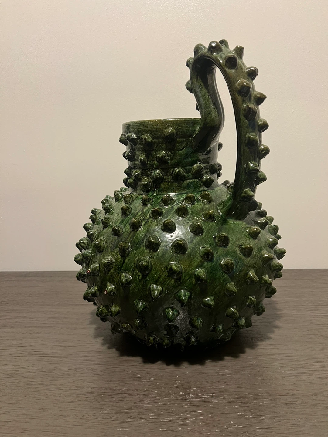 Green Spiky Ceramic Pitcher - photo 2