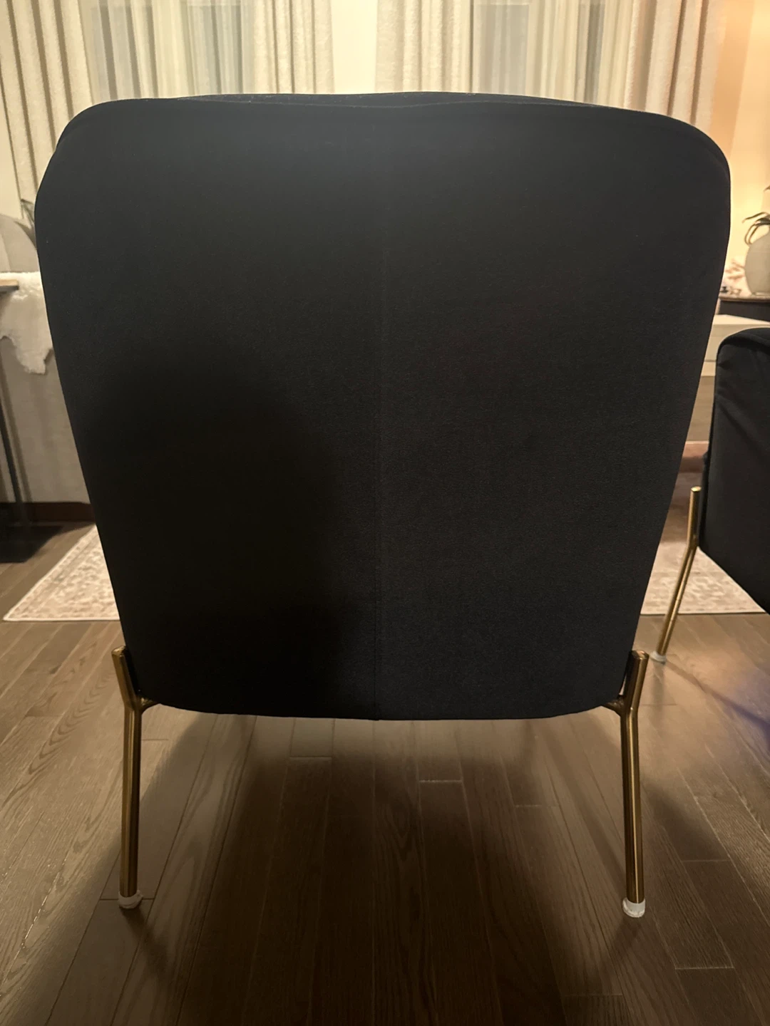 Black Velvet Accent Chair - photo 5