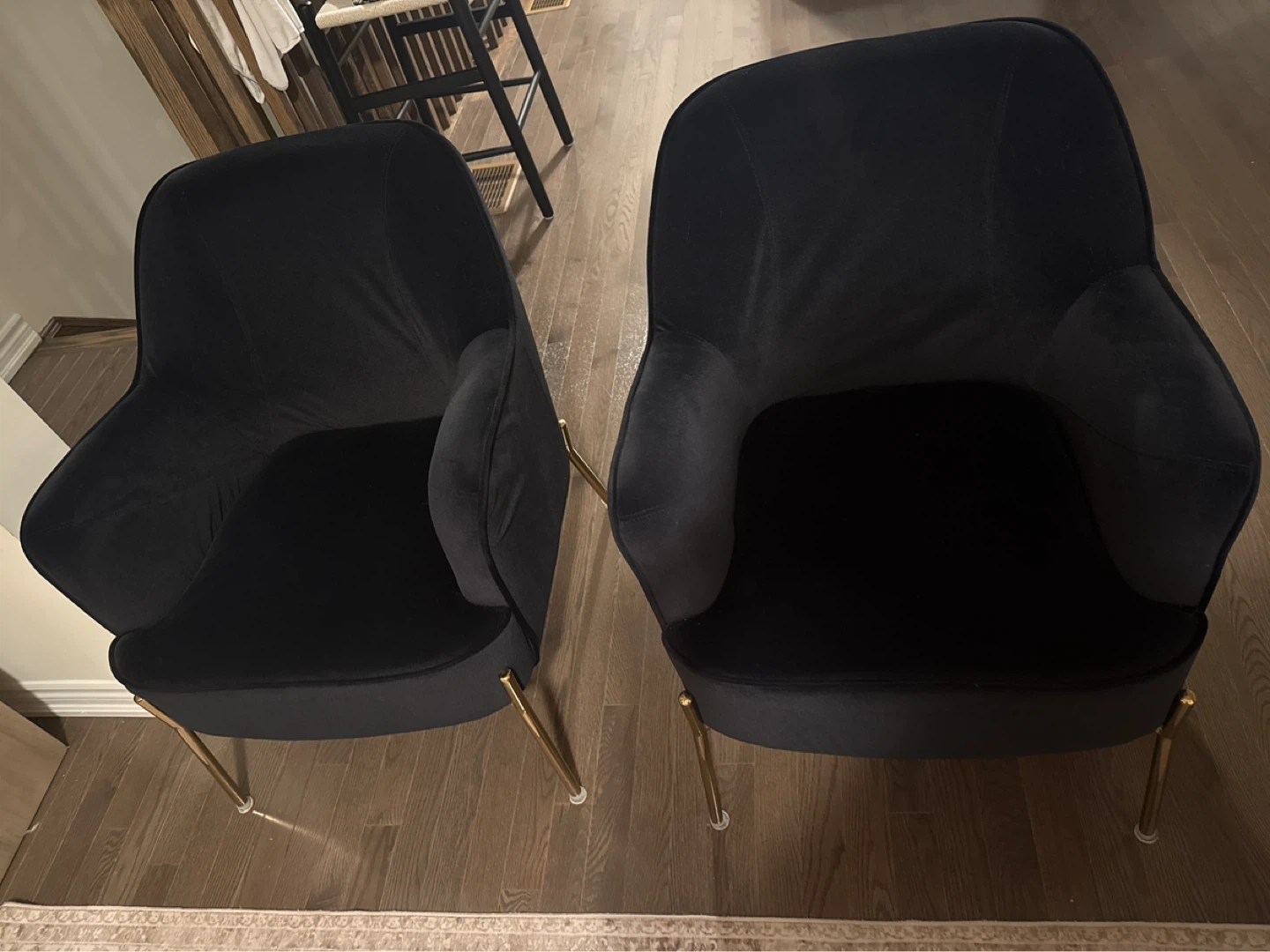 Black Velvet Accent Chair
