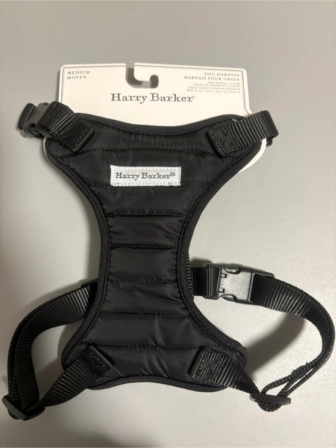 Harry Barker Medium Dog Harness Black