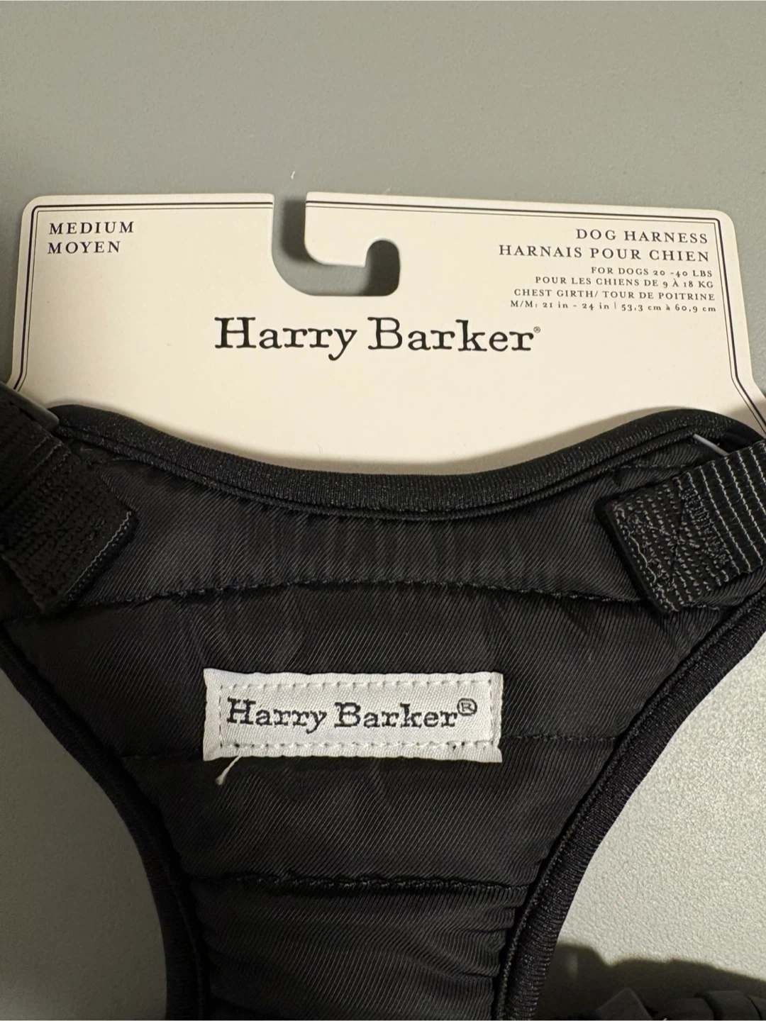 Harry Barker Medium Dog Harness Black - photo 2