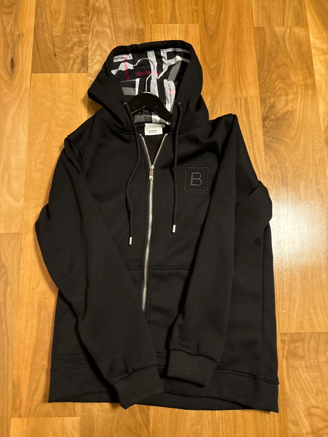 Burberry Black Zip-Up Hoodie