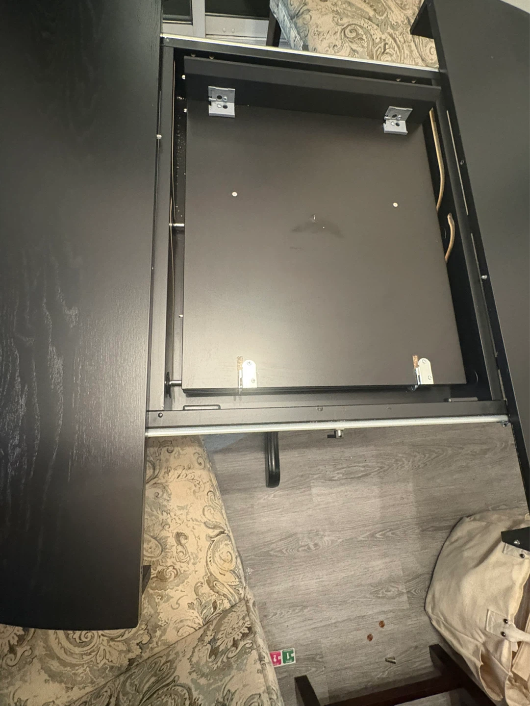 Black Extendable Dining Table - 110cm to 155cm - photo 4
