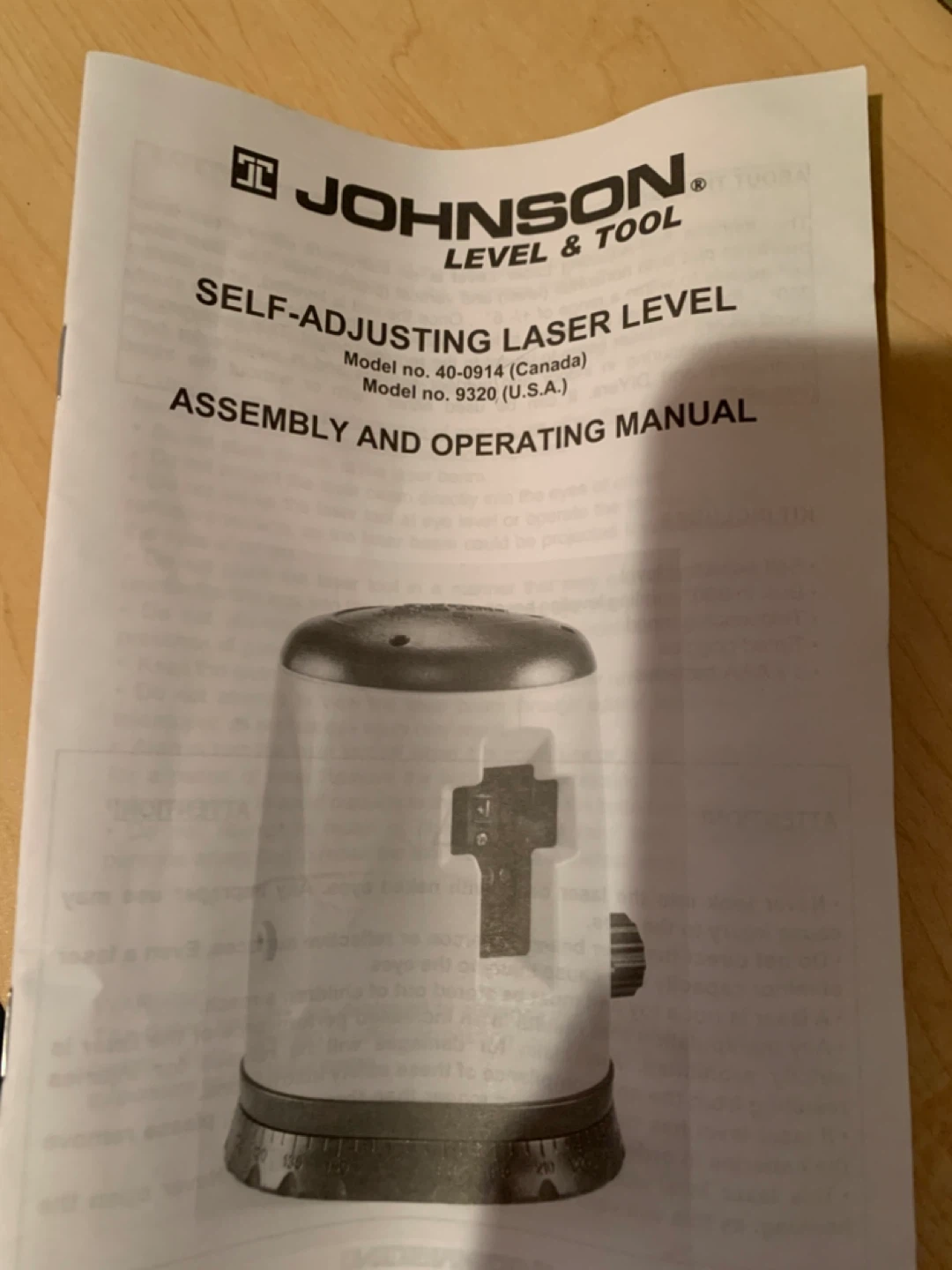 Johnson Hot Shot Self-Adjusting Laser Level - photo 5