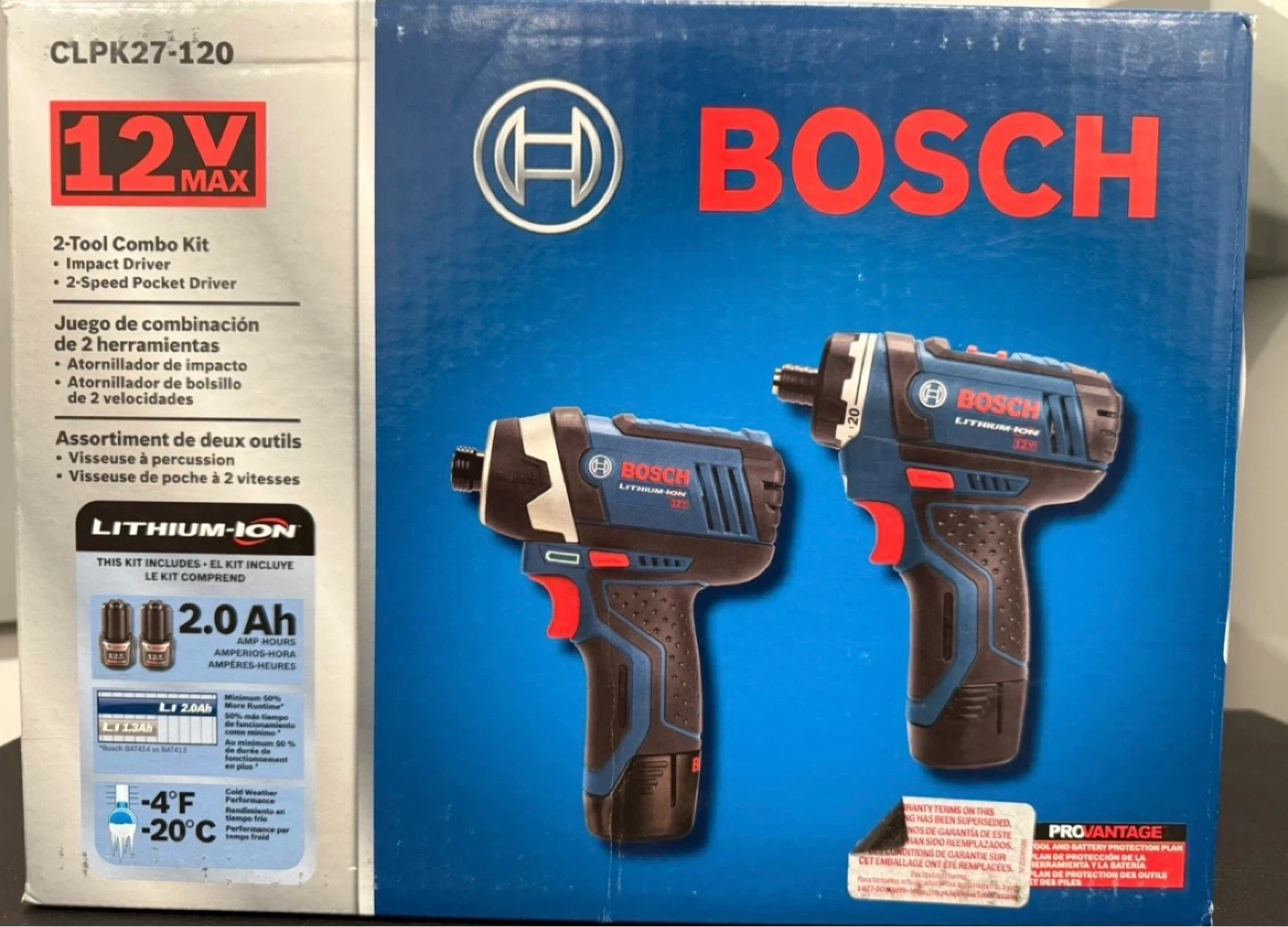 BOSCH CLPK27-120 12V Max Cordless 2-Tool Kit