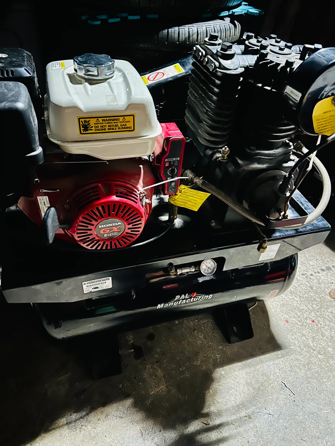 PAL Manufacturing Air Compressor with Honda GX240 Engine