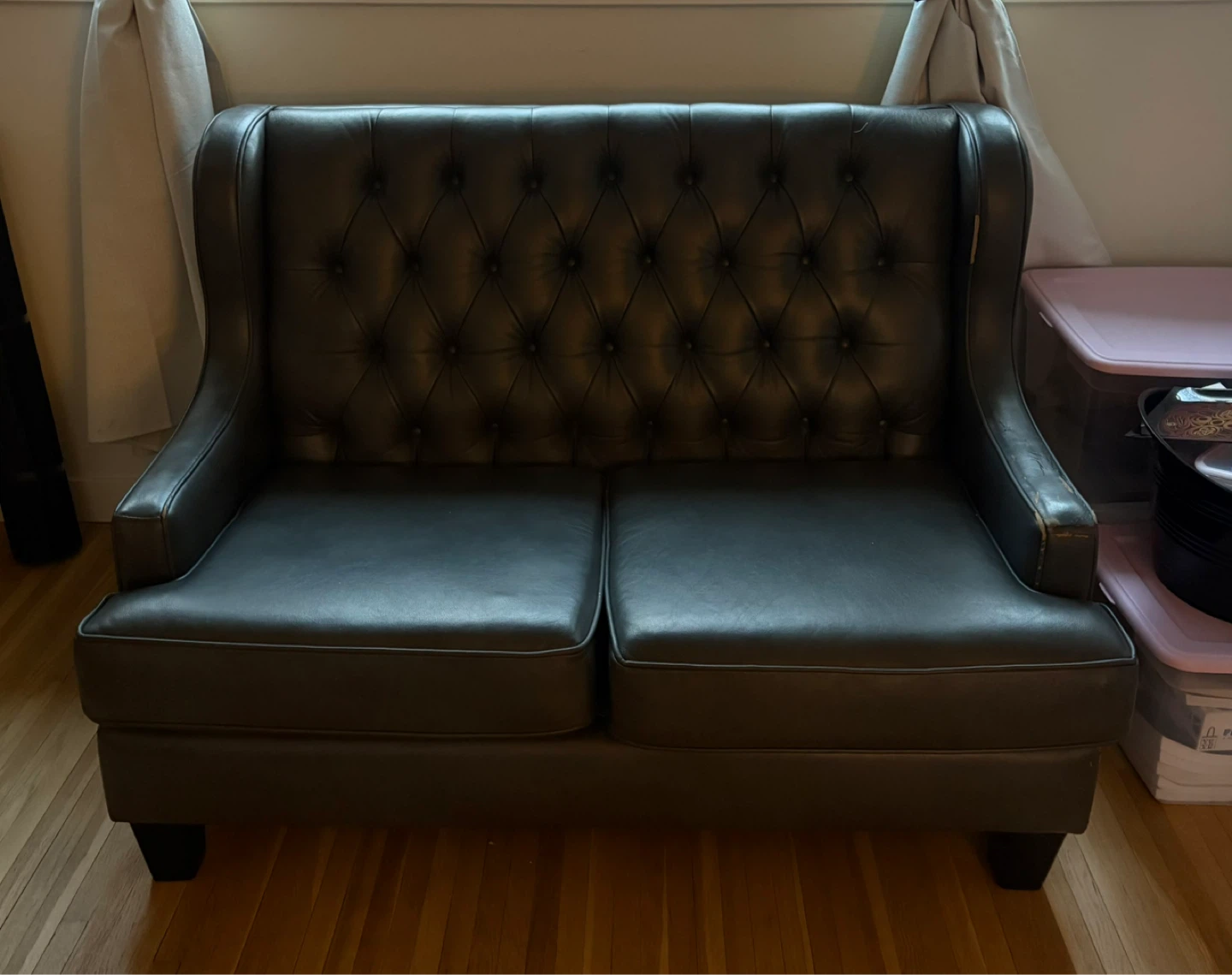 Dark Grey Tufted Couches - photo 2