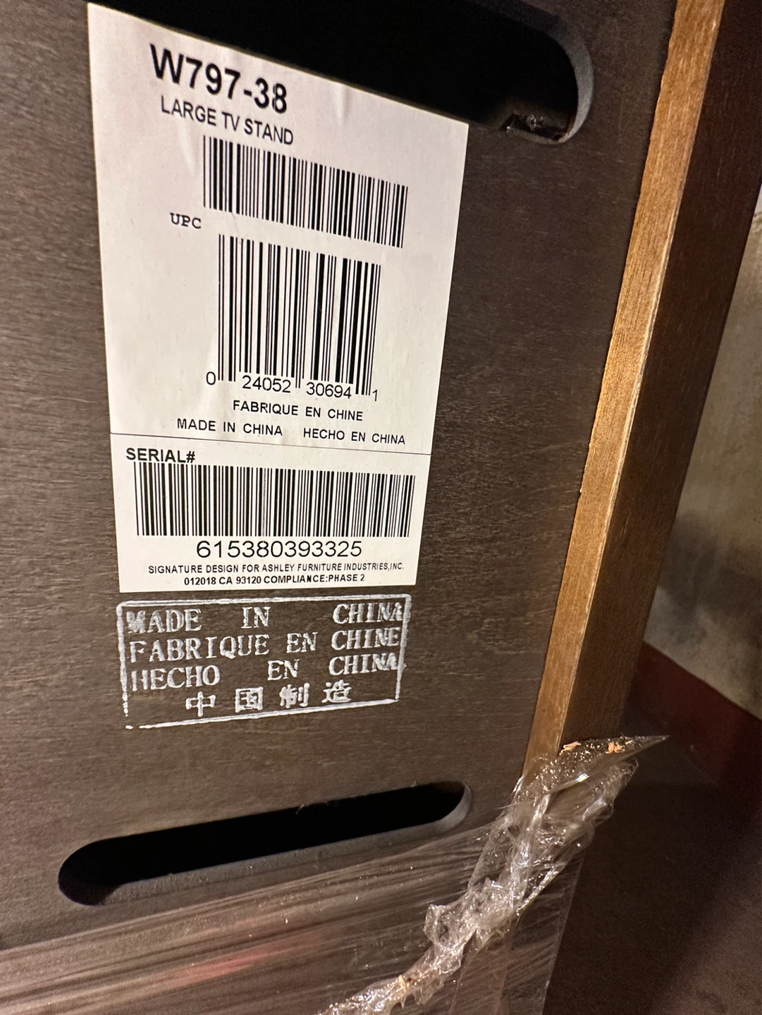 Ashley Furniture Harpan Reddish Brown 60in TV Stand - photo 3