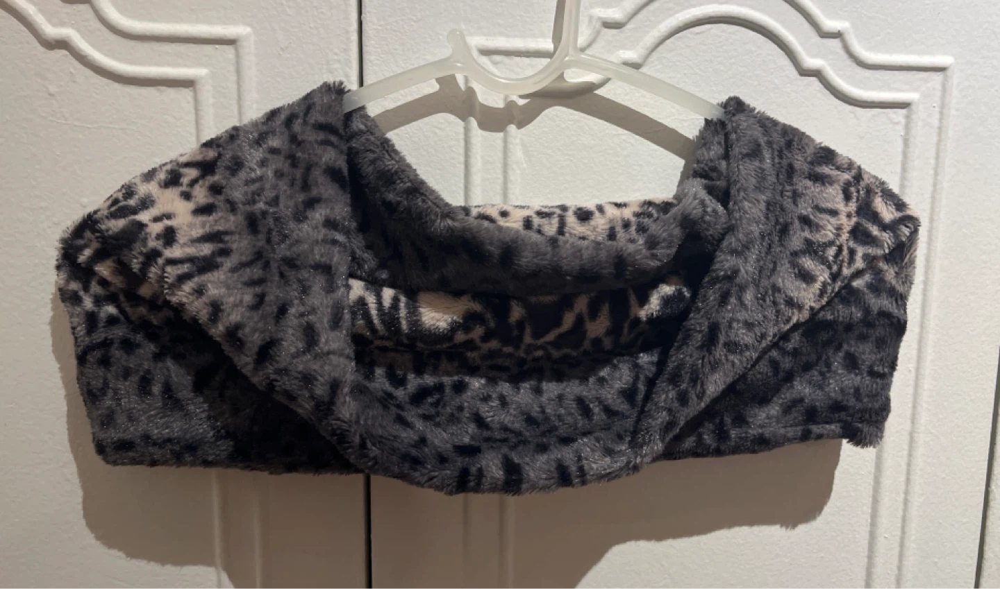 Faux Fur Leopard Print Neck Warmer/Gaiter - photo 4