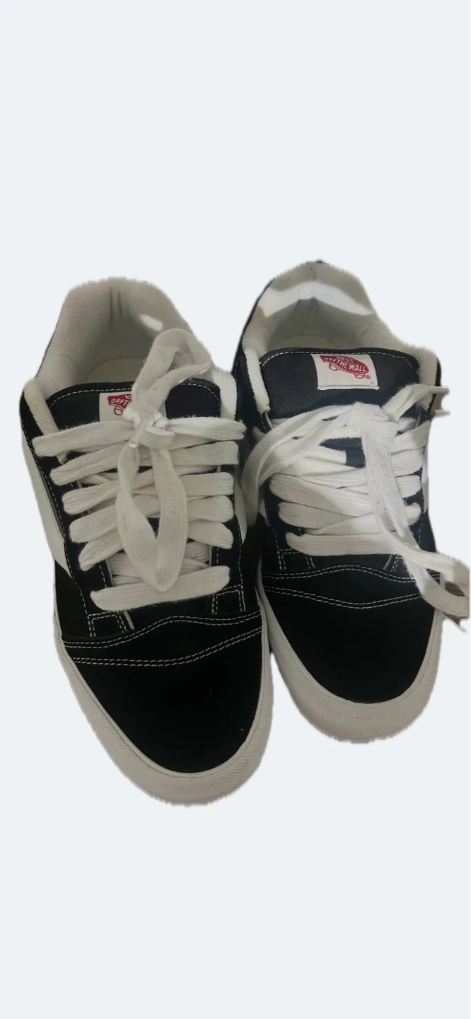 Vans Black and White Suede Sneakers