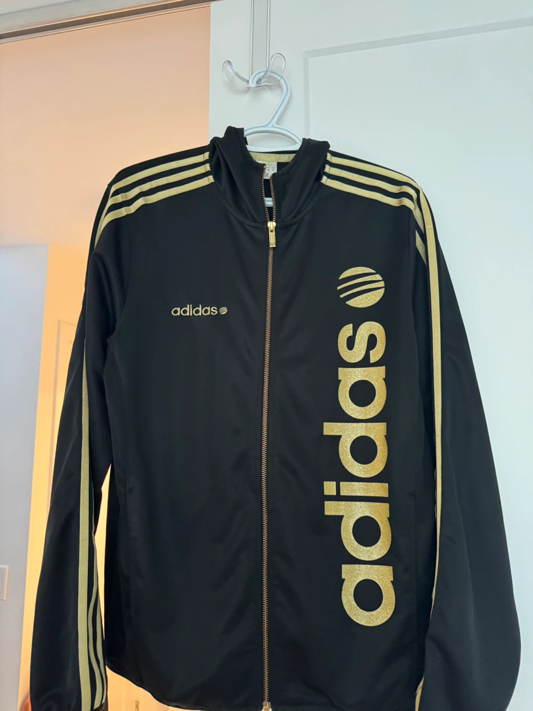 Adidas Track Jacket Black Gold