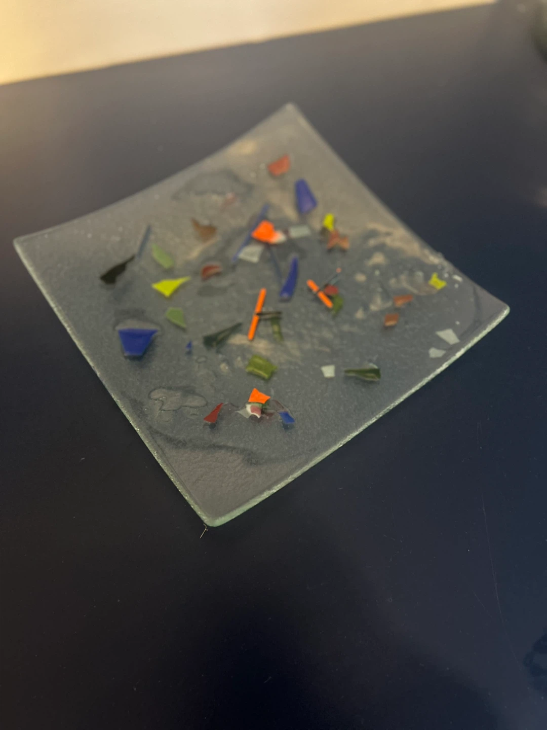Fused Glass Dish with Colorful Accents - photo 2
