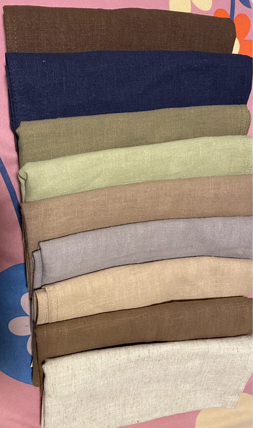 Set of 9 Linen+ cotton mix Pillow Covers