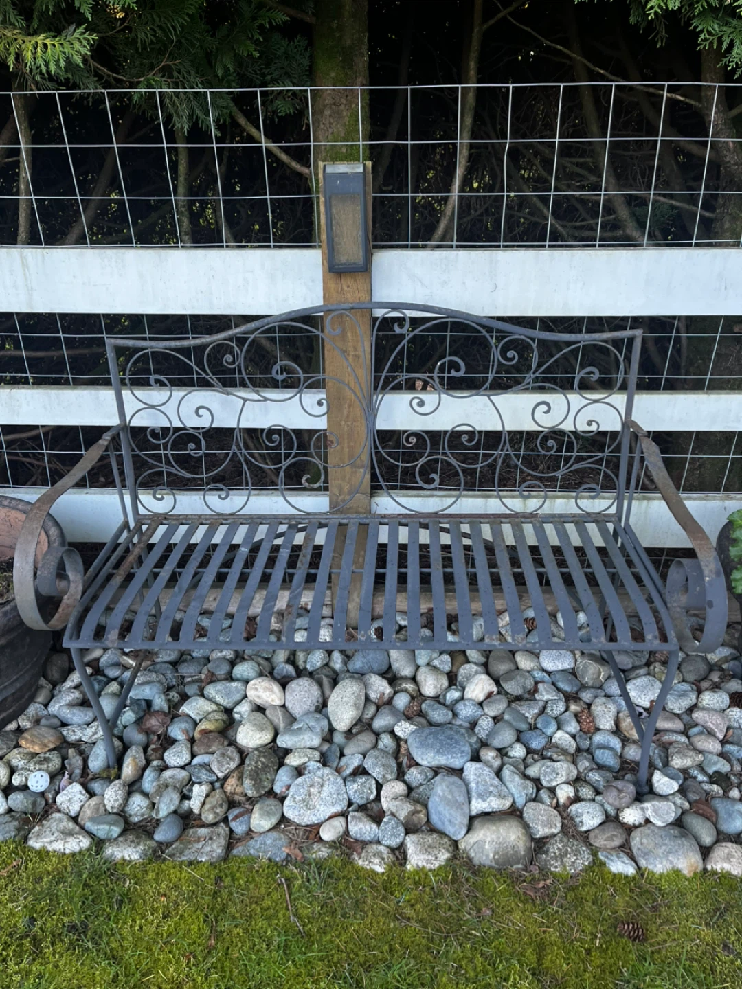 Ornate Metal Garden Bench
