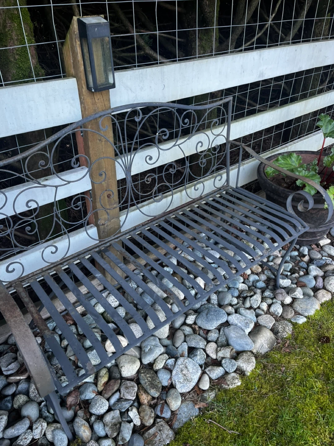 Ornate Metal Garden Bench - photo 2