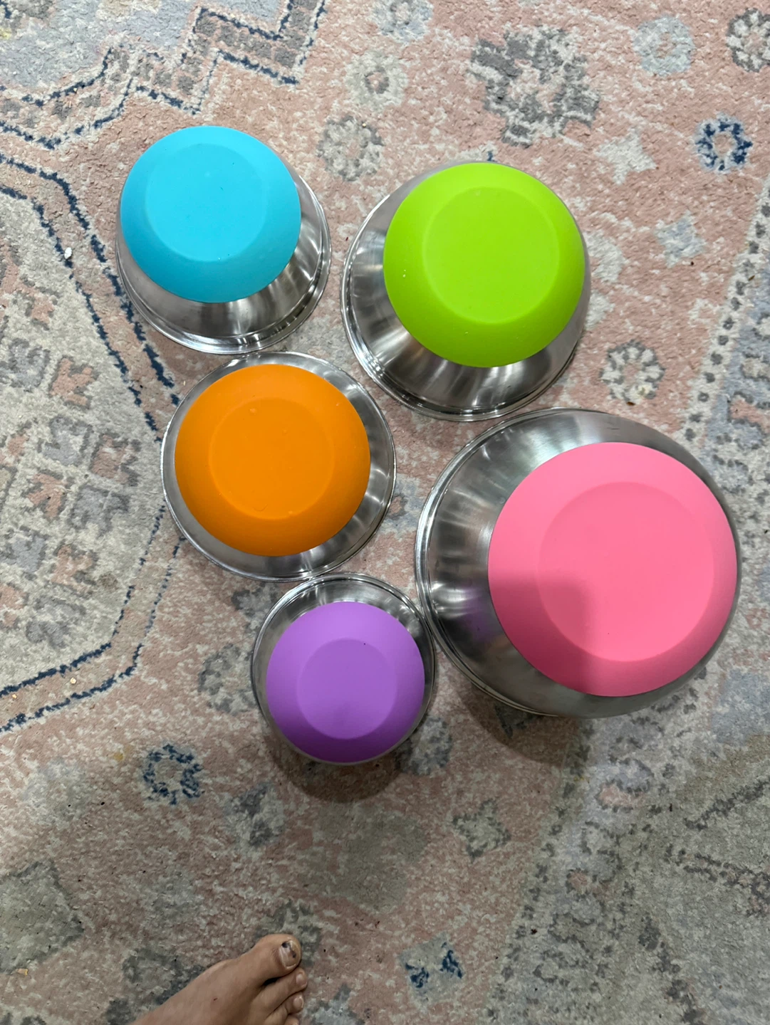 Set of 5 stainless steel mixing bowl - photo 3